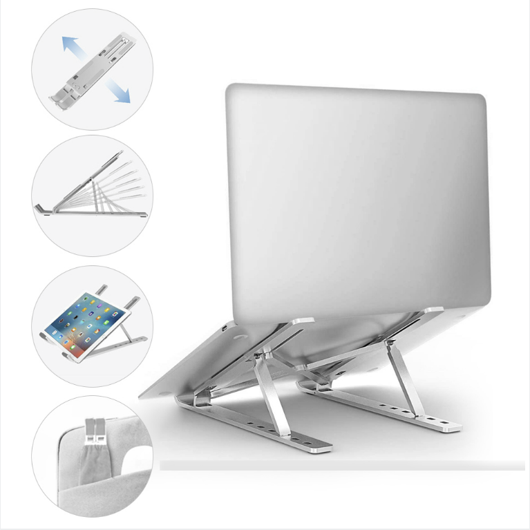 2020 New Style Adjustable Foldable Laptop Stand Aluminum Laptop Holder Metal Bracket Home Office Notebook Tablet Holder Stand