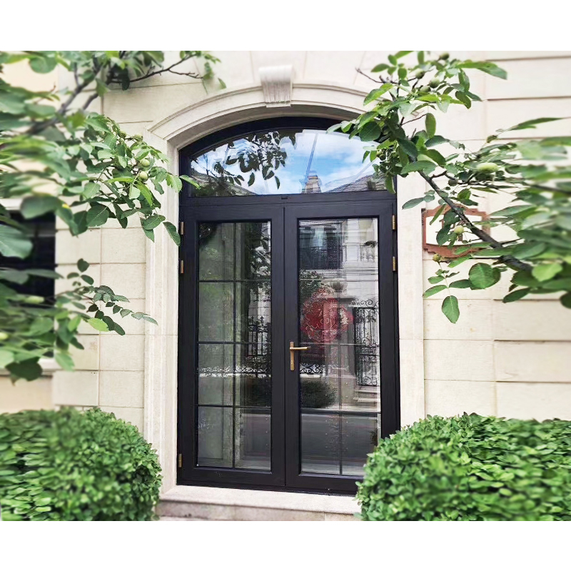 rattan egg double swing automatic door opener boor aluminum arched entrance door