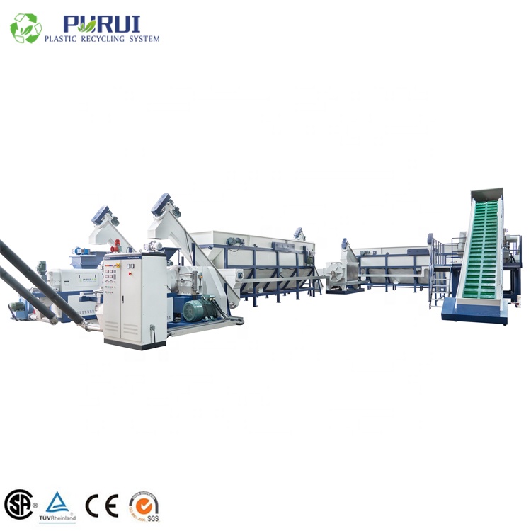 PURUI используется пластиковая LDPE HDPE стиральная линия переработки