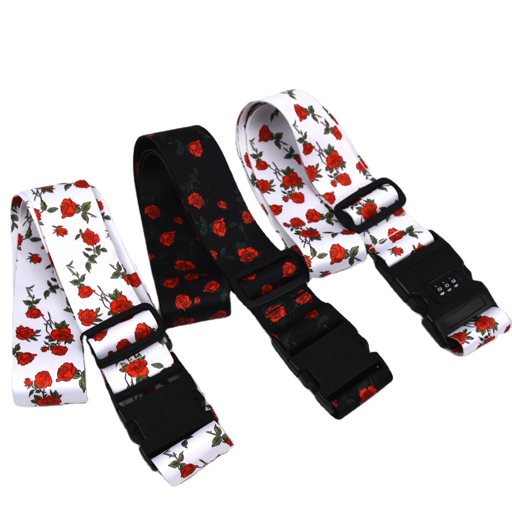 Wholesale/ Retail Travel Accessories Suitcase Luggage Strap with Combination Buckle