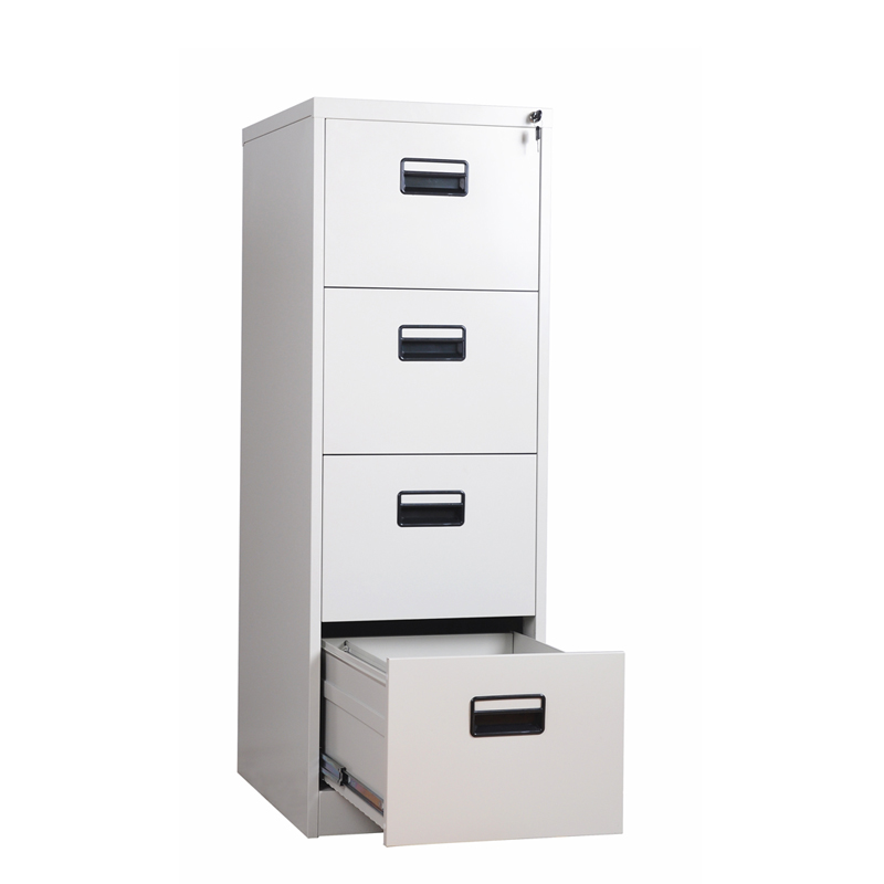 Office Supply Vertical Handles Steel Cabinet Drawers Organizer with Safety Lock 4 Drawer Metal Storage Drawer File Cabinet