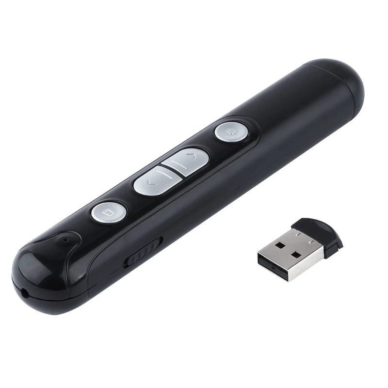 Беспроводной Презентер 2,4 ГГц USB-накопитель слайдер характеристики логотип проектор Мини Беспроводная охотничья ручка для Powerpoint