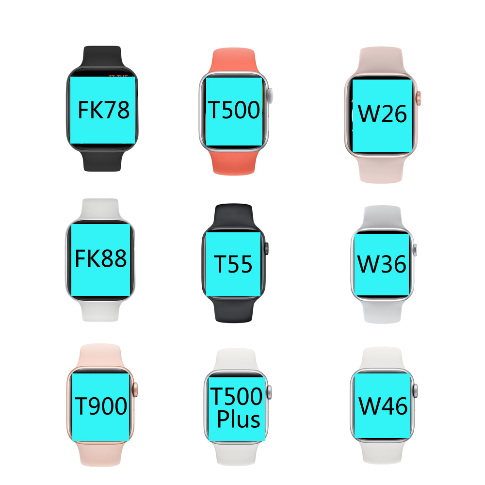 2021 Новое поступление фитнес-трекер Reloj FK78 FK88 T900 T500 Plus T55 W26 Plus W36 W46 W56 Android Смарт-часы серии 6