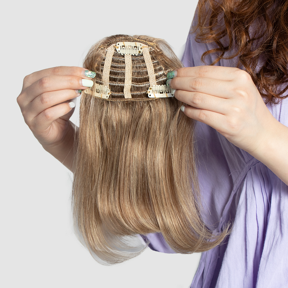 Raw 100% Remy Human Hair Clip-In Bangs Natural Virgin Cuticle Bangs Over Head Clip on Hair Extension