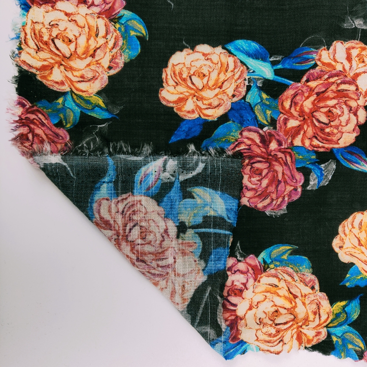 New Fashion Skirt Woven Cotton Rayon Customized Printed Fabric For Dress