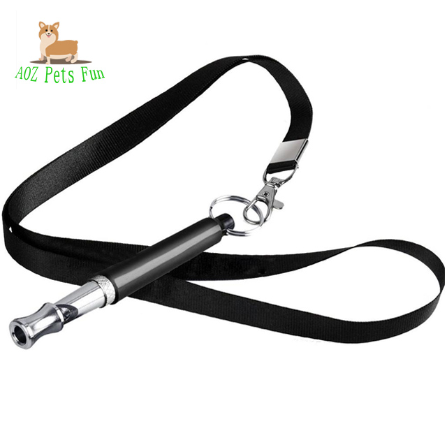Drop shipping Black Adjustable voice Dog Training Whistle