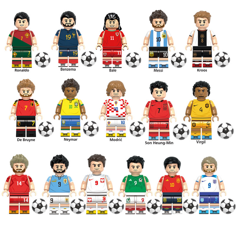 wholesale popular soccer le go figure soccer star building block figure toy mini figures le go soccer