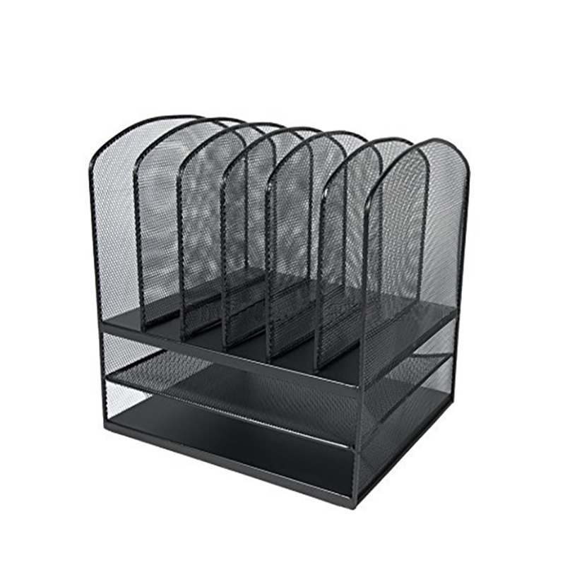 Amazon Large Size Metal Mesh office desktop Letter File Magazine Document holder Organizer