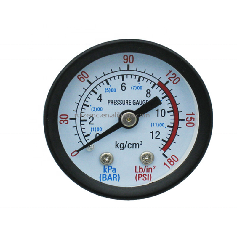 Манометр для воздушного компрессора, 52 мм, 13 мм, резьба 1/4 BSP, 0-180 PSI, 0-12