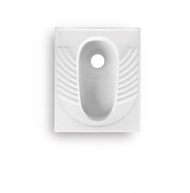 Sanitary Ceramic squatting pan with trapway water closet toilet design for sale