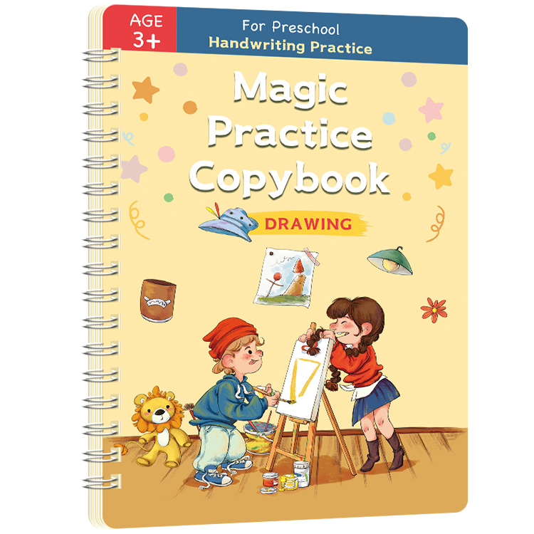 Children learning education notebook reusable 4pcs magic practice copybook for kids books child book printing