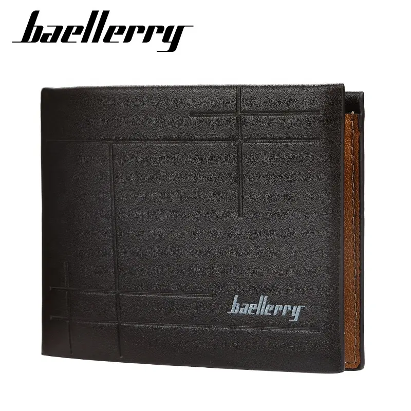 Baellerry New Hot Men's Short Wallet Vintage Male Multi Card Holder Money Clips Purse