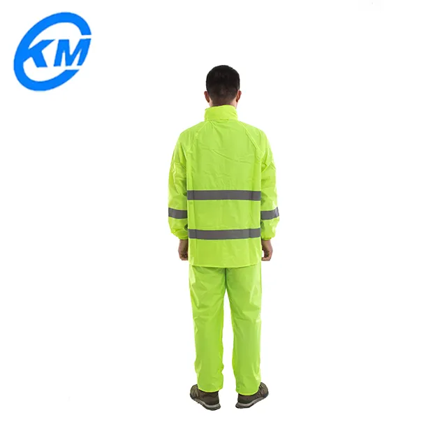 Fluorescent Raincoat Reflective Orange Color Motorcycle Riders Raincoat Waterproof Fluorescent Green Policeman Rain Suit