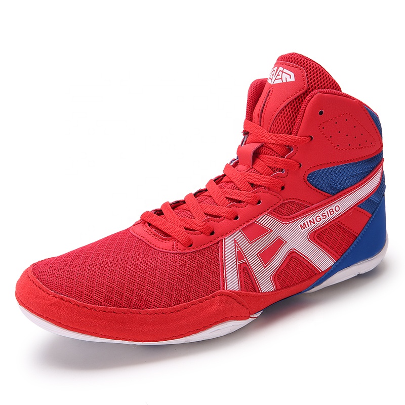 Professional Wrestling Shoes Men'S Boxing Shoes Summer Mesh Training Rubber-Soled Non-Slip Sneakers