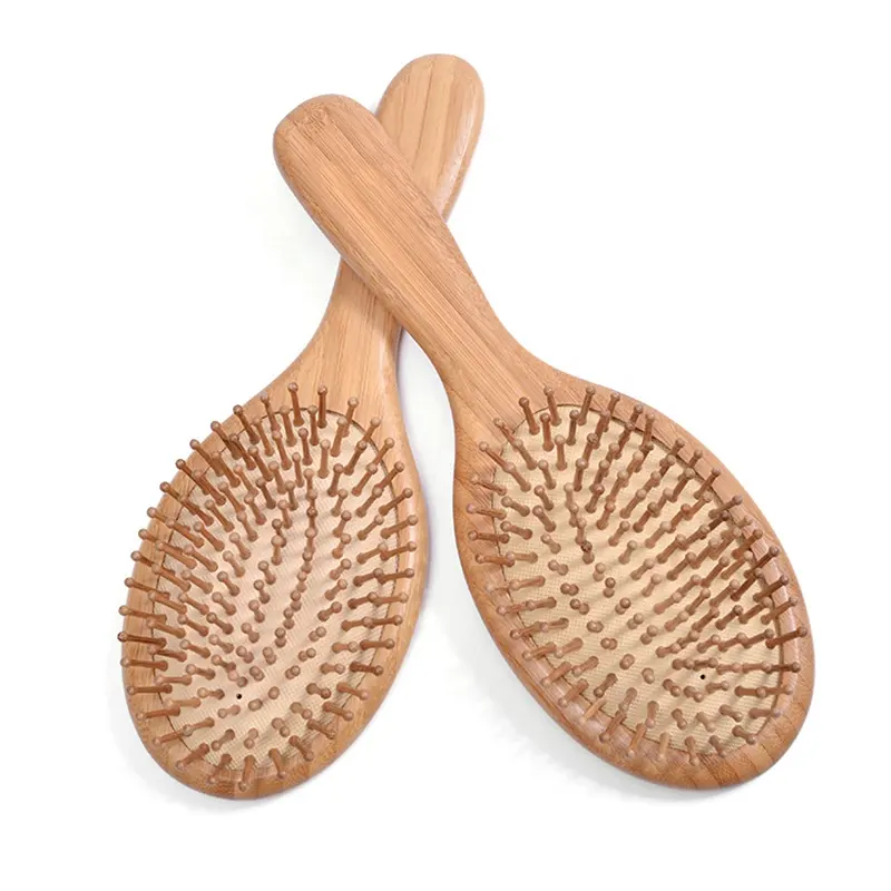 OEM professional 100%  natural  bamboo wooden hair brushes comb for women