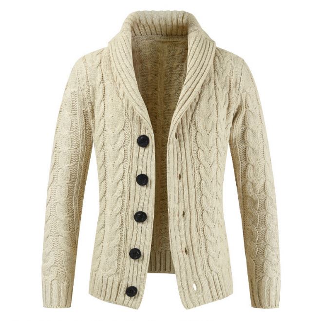 Acrylic Vintage Faashion Male Knitted Sweater Cardigan Wear Long Sleeve Wholesale Stylish Men Standard Wool Pullover Competitive
