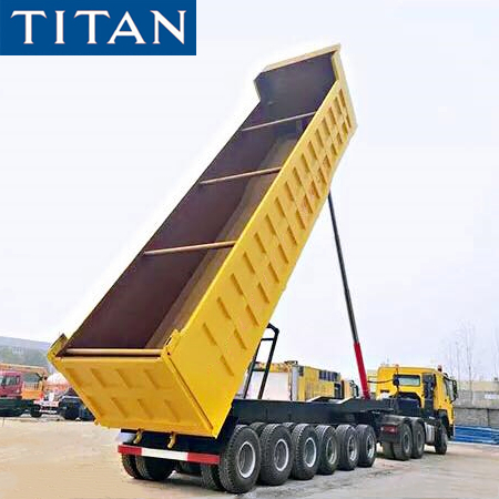 6 Axles 100 Tons Heavy Duty Dump Trailer Tipper Dumper Semi Trailer