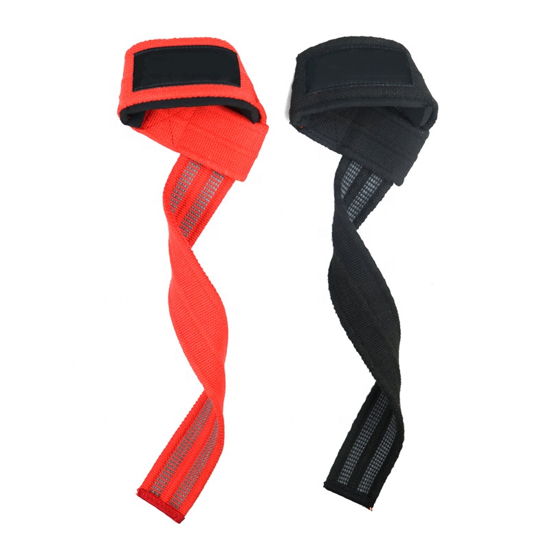 Adjustable Silicone Anti Slip Dumbbell Wrist Wraps Straps Weightlifting Wrist Wraps wrist Band Customized Logo Accept Black red