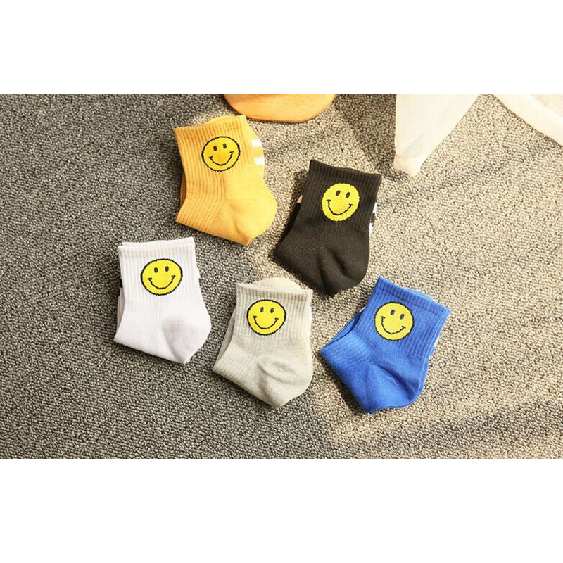 Корея Harajuku со смайликами детские спортивные хлопковые носки