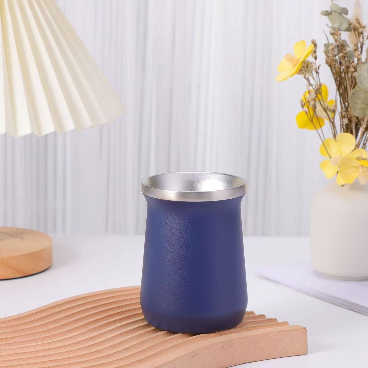 2024 New Trend Product Yerba Mate Tea Cup Custom Cups Stainless Steel 8oz Coffee Mug With Straw