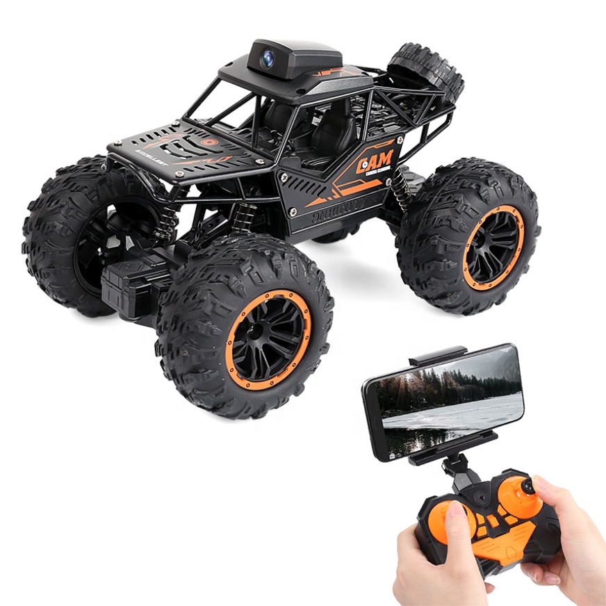 2.4G 1:18 Auto Photograph Camera Follow Me Alloy Rock Crawler Truck Remote Control Mini RC Car With WIFI 720P HD Camera