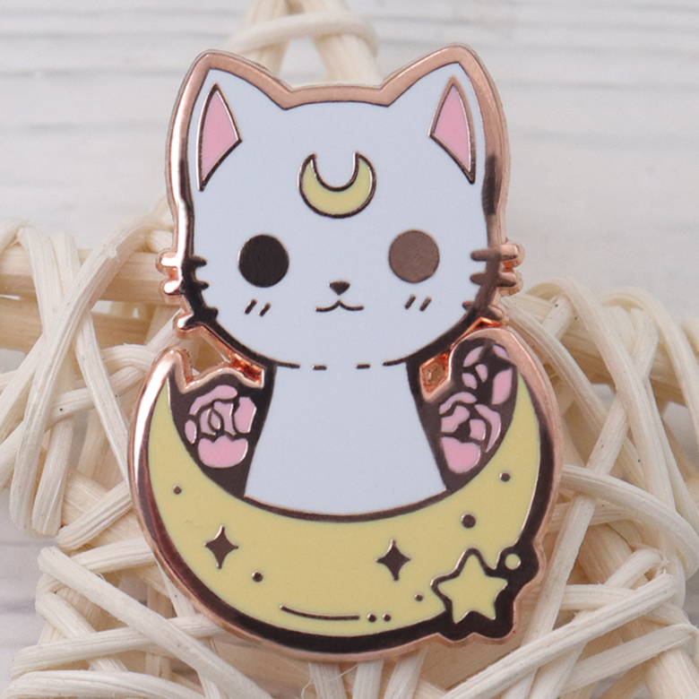 14years manufacture customized rose gold plating metal hard enamel badge pin souvenirs