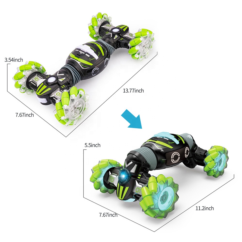 Custom Remote Control Car 4WD 2.4G Rotating Twisted Watch Control Stunt Climbing Drift kids Toy
