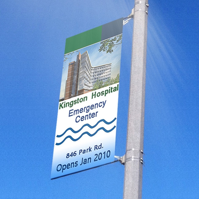 Metal Street Light Pole Advertising Banner Fixture