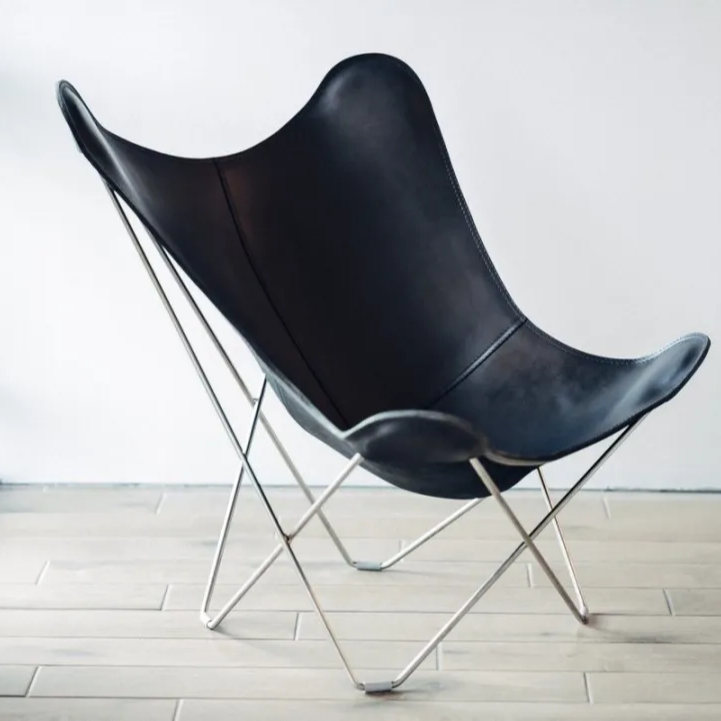 New designed luxury dining chair ergonomic butterfly chair indoor folding leather butterfly chair