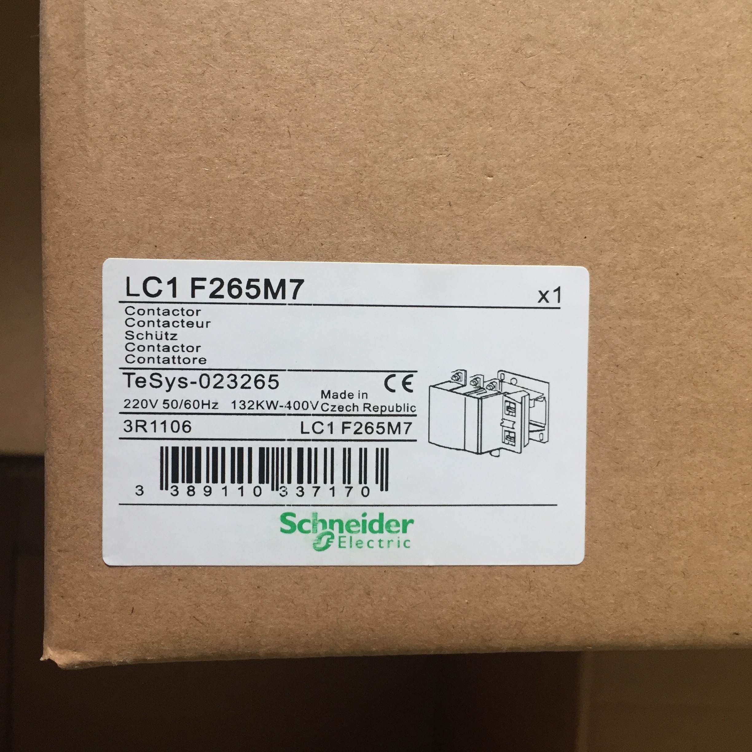 Контактор переменного тока LC1F265 LC1F265M7C Q7C F7C U7C B7C E7C 48 в 110 В 220 В 380 В