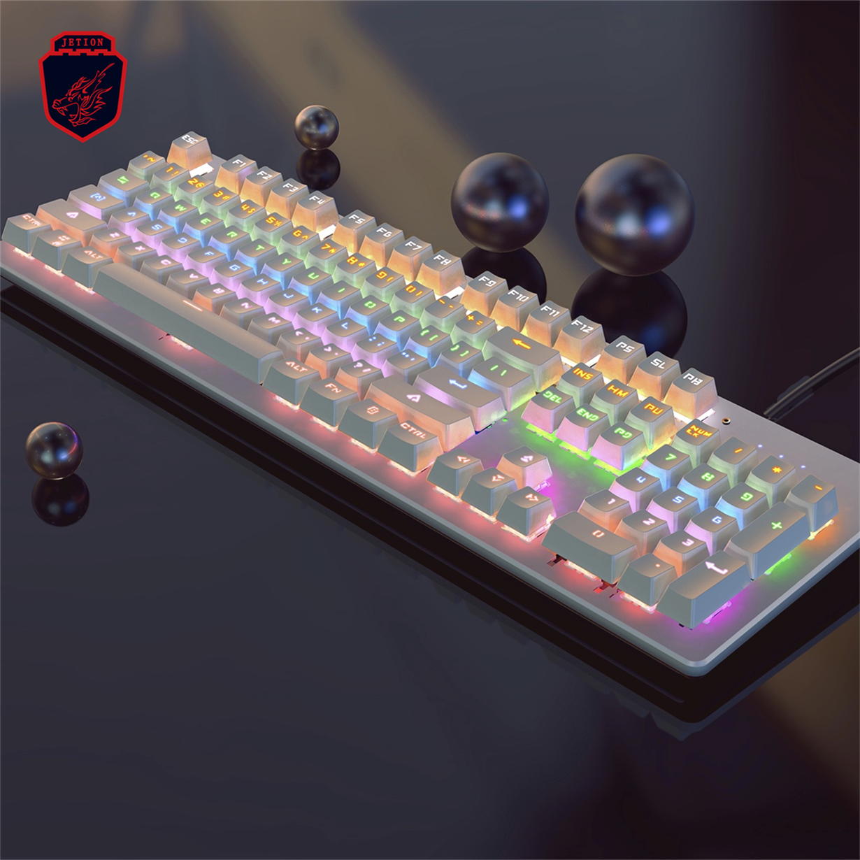 Модная Механическая игровая клавиатура RGB синий переключатель компьютерная игровая клавиатура для ноутбука/рабочего стола
