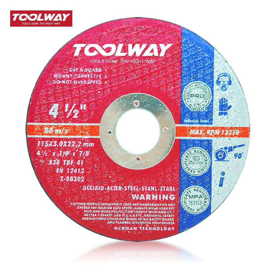 TOOLWAY абразивные инструменты, дисковая бумага 4,5-115 мм, угловая шлифовальная машина, резка, шлифовка, шлифовка для стали