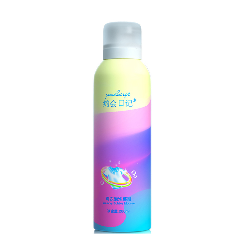 Washing powder foam mousse dedicated for clothing without harm
