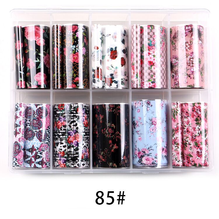 TSZS Высокое качество оптовая продажа 4*100 см Nail Art Передача фольги стикер набор новый дизайн ногтей фольги рулон DIY акриловые украшения ногтей