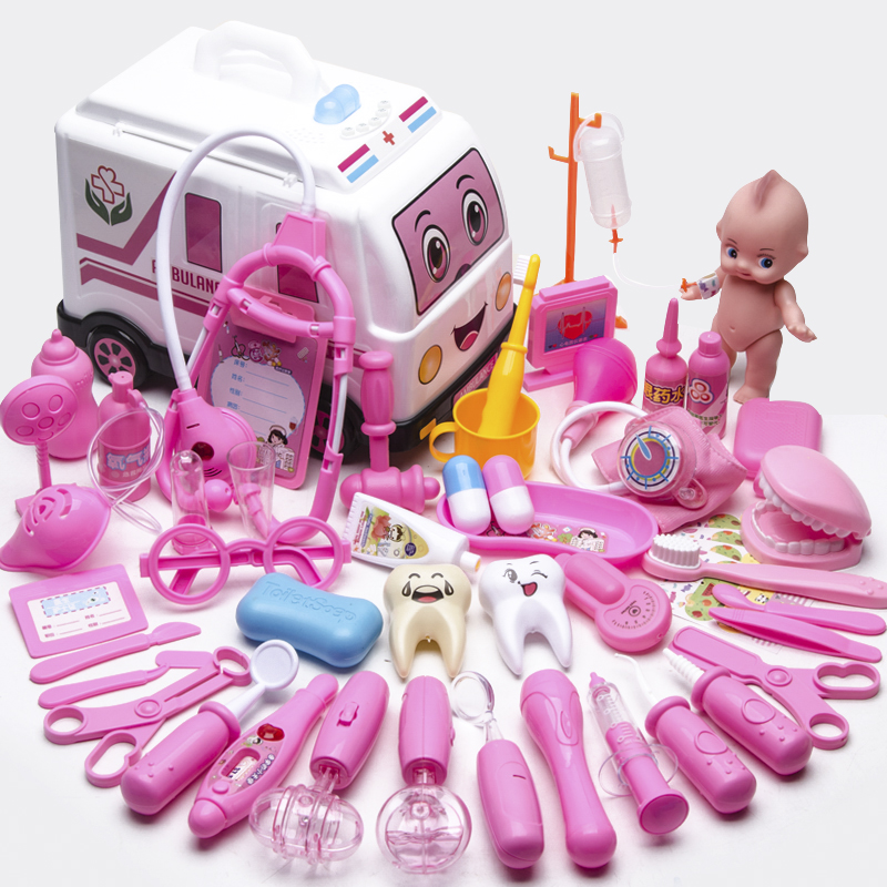 Portable medical bag doctor set toy children toy education family ambulance doctor with sound and light Toy Set