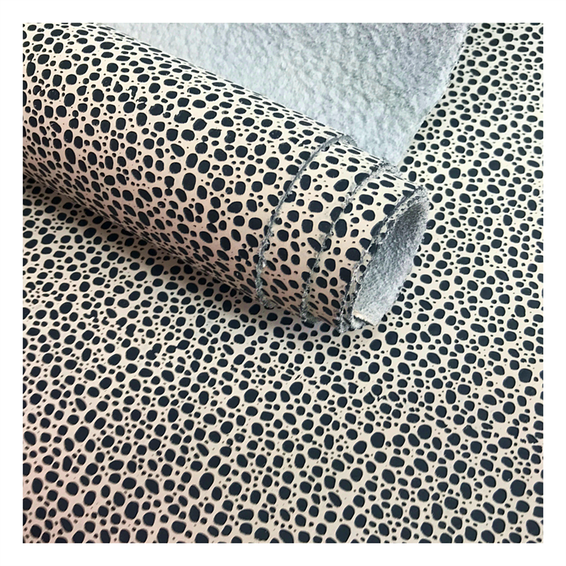 Safari print cow hide leather embossed genuine leather for shoes