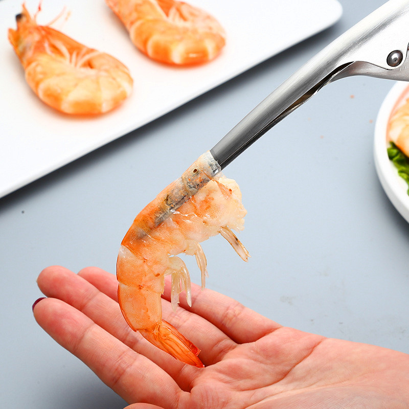 High Quality Food Grade Stainless Steel Kitchen Gadget Tools Shrimp Peeler Machine Cooked Peeled Shrimps