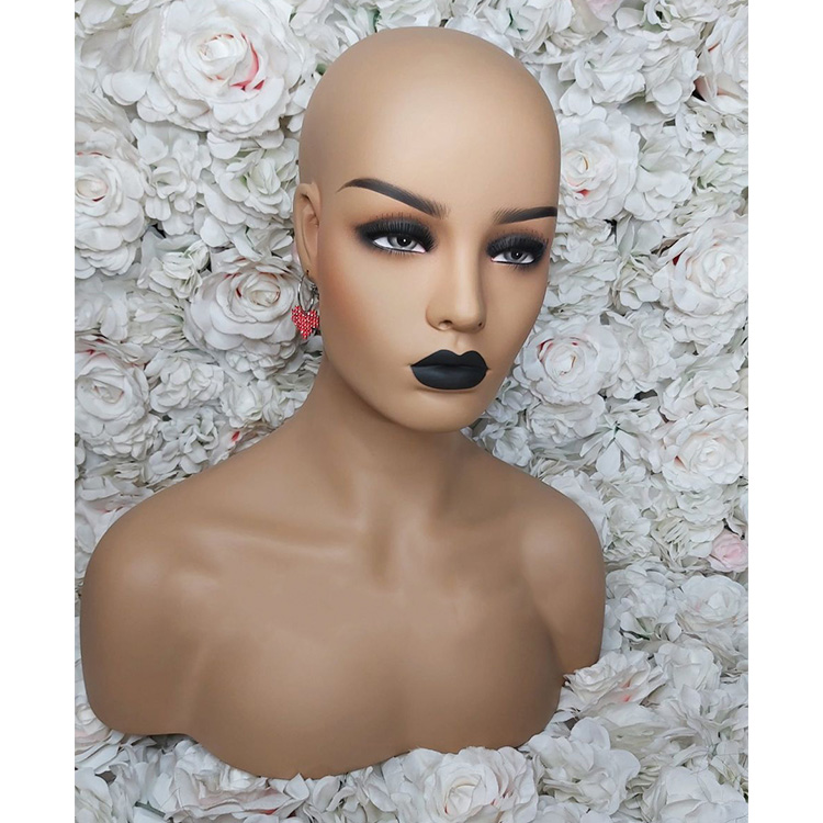 Customize Makeup Female Mannequin wig display mannequin heads with shoulders