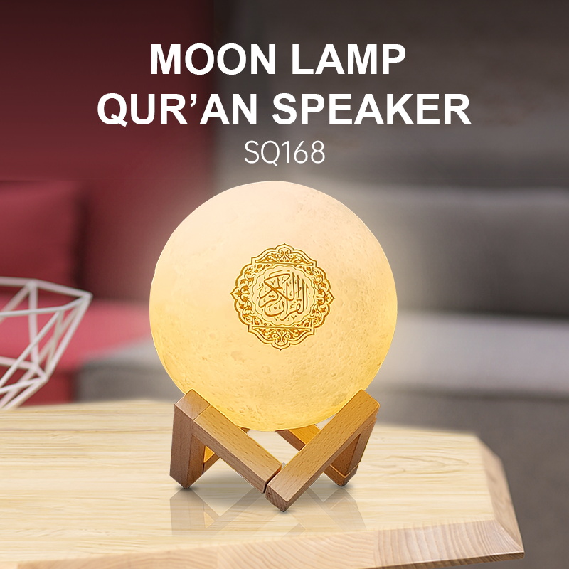Equantu Исламский подарок APP управление портативный al цифровые mp3 плейер quran сенсорный лунный свет Коран динамик