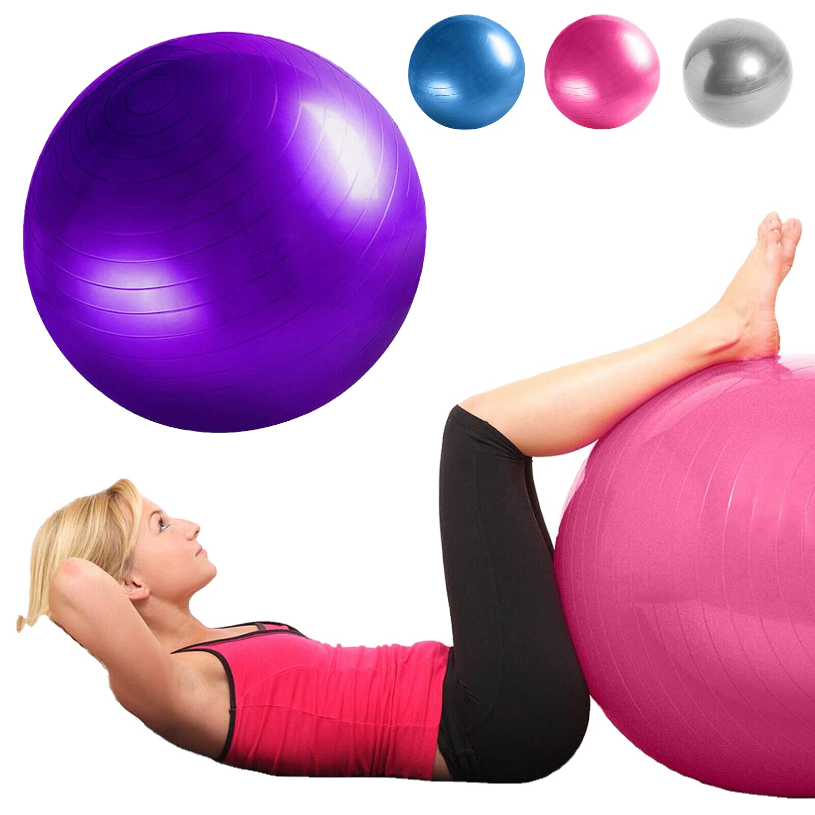 Гладкая 45cm55cm65cm75cm85cm95cm размеры, Подгон, для йоги сообщение мяч