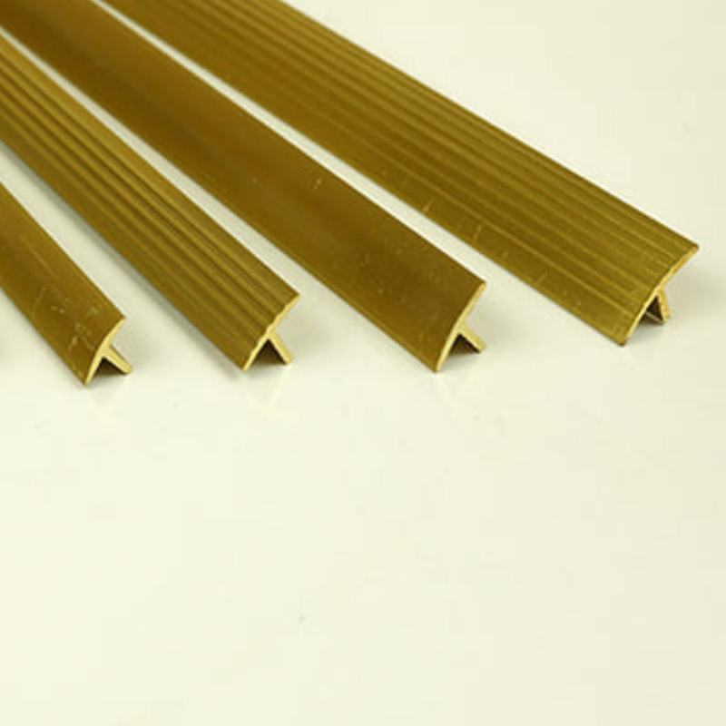 T Shape Trim Copper Tile Trims Customized Length Interior Brass for Furniture Display Cabinet Trim for Apartment Decoration