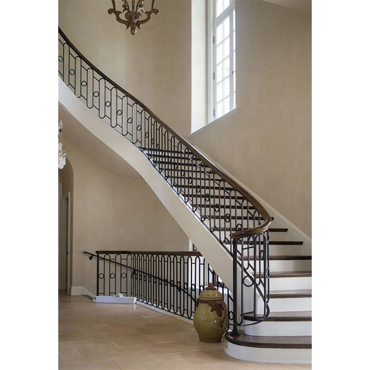 Metal staircase handrails balustrade french iron staircase railing wrought iron stair railing