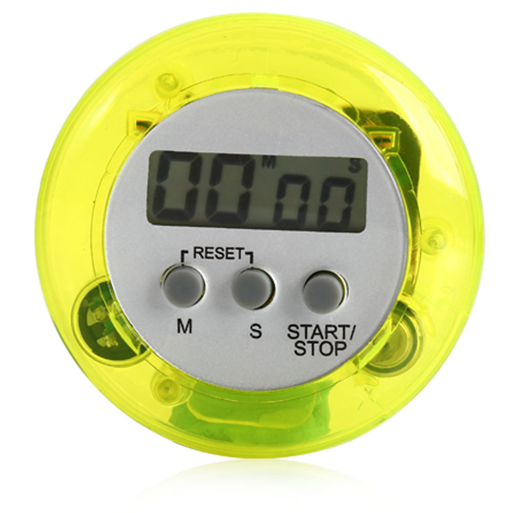 New 5 Colors LCD Digital Reminder Setting Gadget Circular Electronic Timer Alarm Clock Running Alarm Count Down Pedometers
