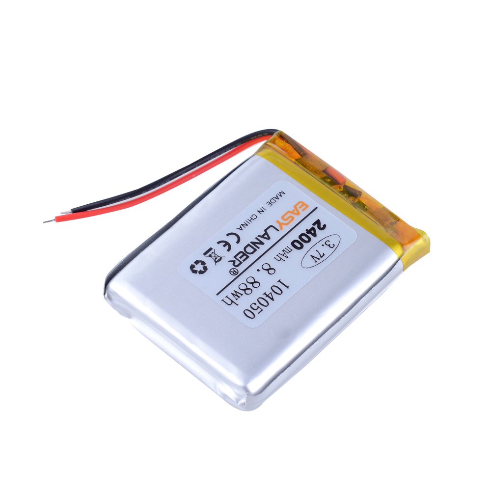 Перезаряжаемая литий-полимерная батарея 3,7 V 2400mAh Li-Po 104050 литий-полимерная батарея Li-Po li ion Lipo для GPS MP3