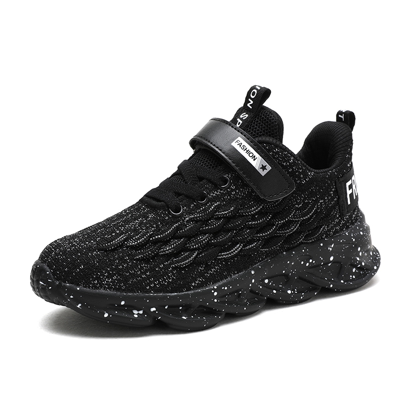 Lightweight flying woven children's shoes running shoes students sports and leisure shoes