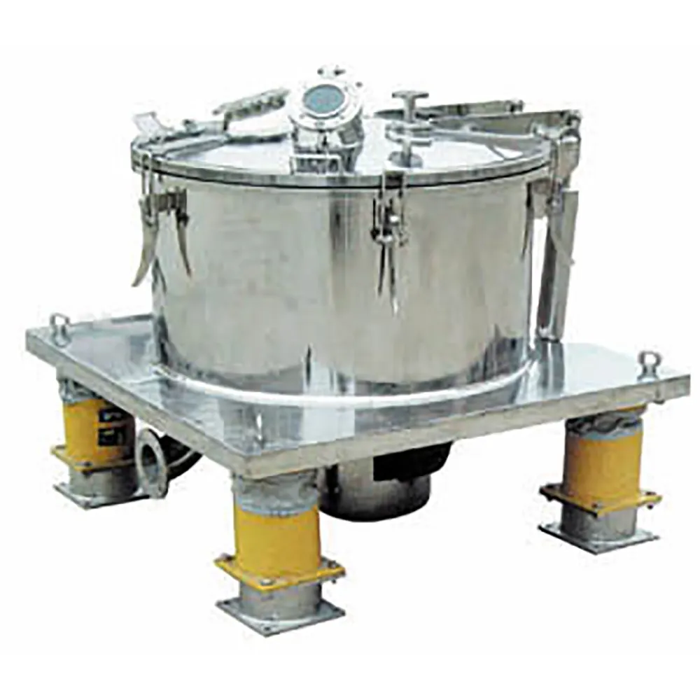 Scraper Bottom Discharge Centrifuge Machine with Top Mounted Motor