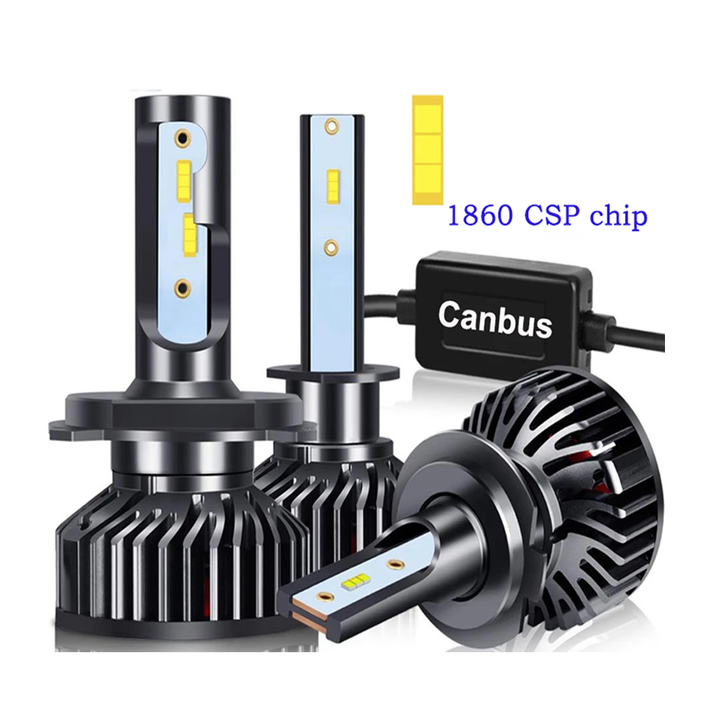 Автомобильные фары мини-F2 canbus H7 LED H4 Светодиодная лампа с 8 SMD зэс чип 60 Вт 20000LM 6500 к противотуманная фара 12V/24V Авто светодиодные фары лампы