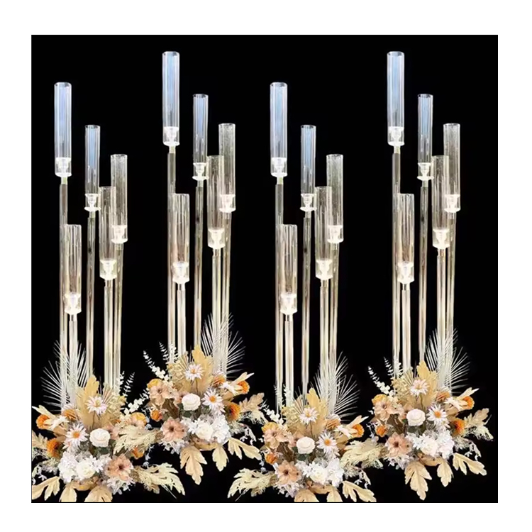 Simple Modern Acrylic Candle Holder Wedding Acrylic Candle Holders Cheap Wedding Centerpiece Table Decoration
