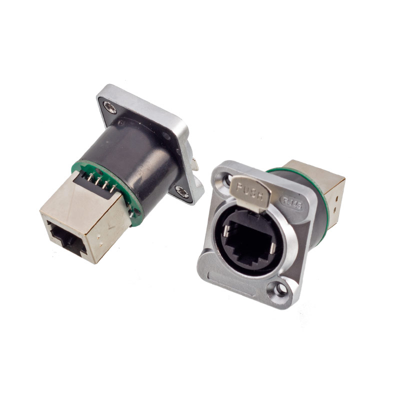 Настенный монтажный промышленный соединитель RJ45, сетевой разъем Cat 6 Cat5e Pass through Ethernet