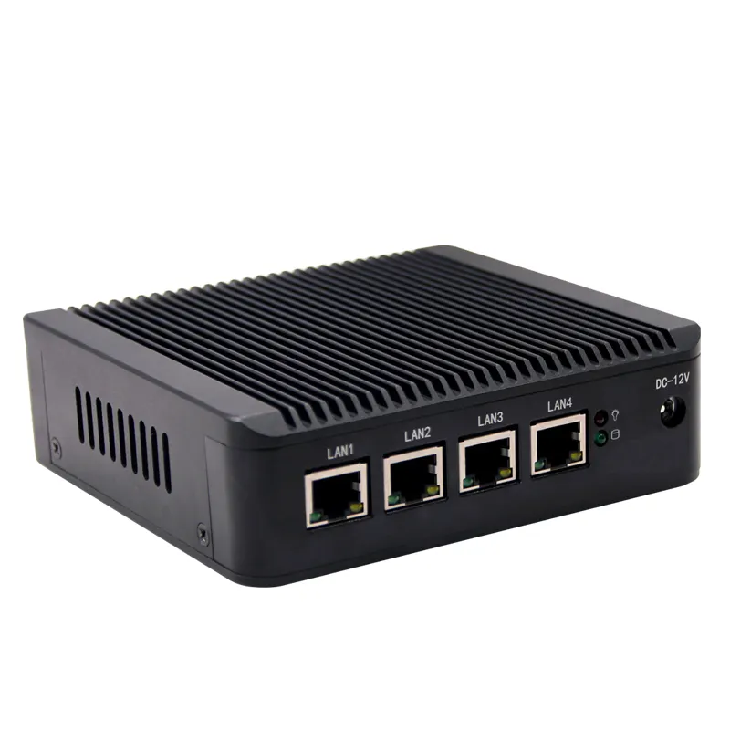 X86 industrial mini pc 4 lan port 4 Lan Fanless Industrial PC quad core J1800 J1900 CPU mini pc computer